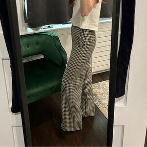 Boss Black and Cream Gingham Trousers